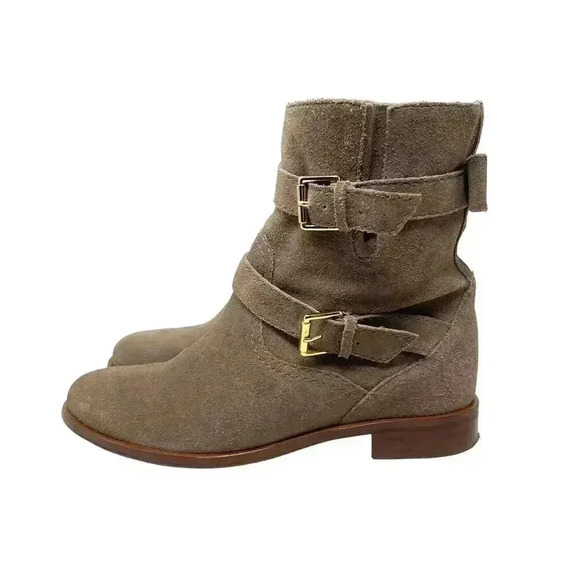 Kate Spade Sabina Suede Buckle Boot - Moto - Biker - Tan - Size 8 - Picture 3 of 8
